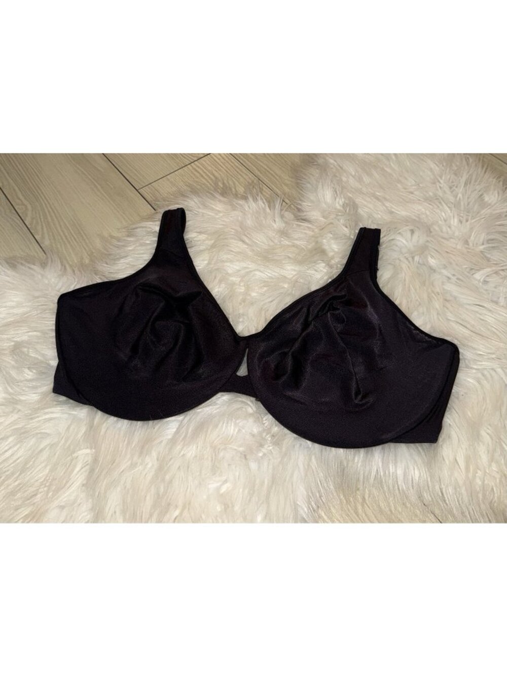 Lilyette 0904 Plunge into Comfort Minimizer Bra Unlined UW Womens 38DDD Black